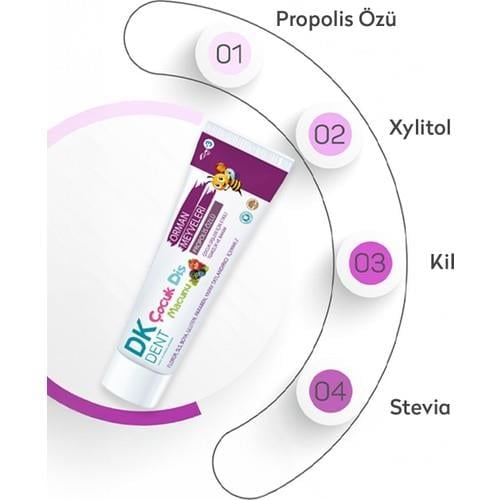 DKDENT Orman Meyveli Çocuk Diş Macunu Glütensiz 50 ml Çocuklar İçin Sağlıklı Seçim