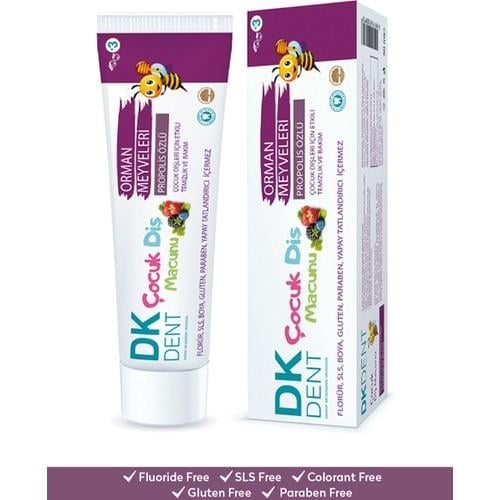 DKDENT Orman Meyveli Çocuk Diş Macunu Glütensiz 50 ml Çocuklar İçin Sağlıklı Seçim