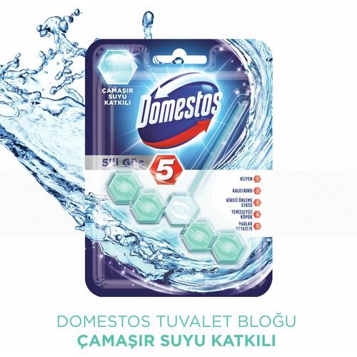 Domestos 5li Güç Çamaşır Suyu Katkılı Tuvalet Blok