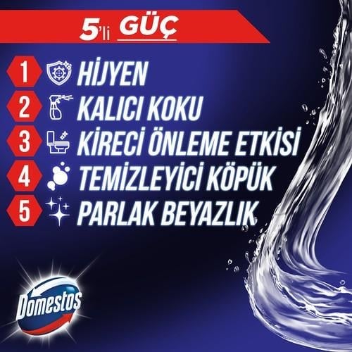Domestos WC Blok 5li Güç Tuvalet Bloğu Manolya Ferahlığı Maksimum Hijyen 50 G