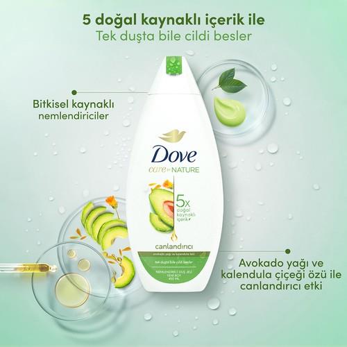 Dove Avokado Yağı ve Kalendula Özlü Nemlendirici Duş Jeli 450 ml – Cildi Yumuşatan ve Ferahlatan Formül