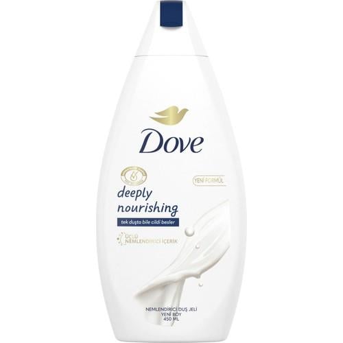 Dove Deeply Nourishing Nemlendirici Duş Jeli 450 ml – Kuru Ciltler İçin Yoğun Besleyici ve Yumuşatıcı Bakım
