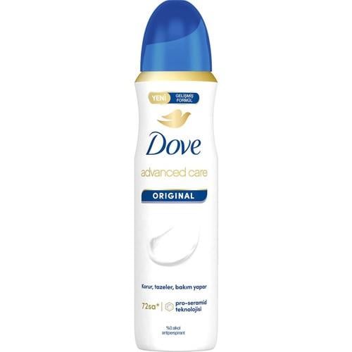Dove Kadın Sprey Deodorant Original 150 ml – 72 Saat Koruma, Pro-Ceramid, %0 Alkol, Hassas Ciltlere Uygun