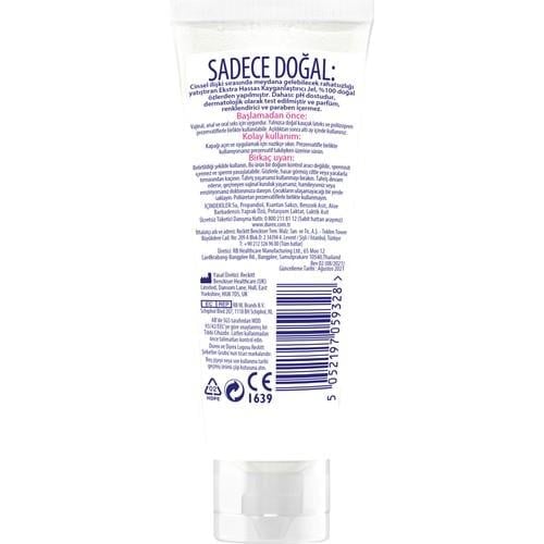 Durex Naturals Ekstra Hassas Kayganlaştırıcı Jel 100 ml Su Bazlı Kokusuz Renksiz Dermatolojik Onaylı