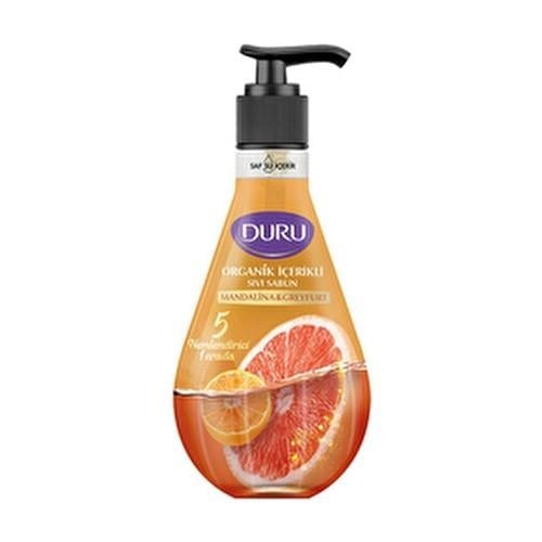 Duru Mandalina & Greyfurt Sıvı Sabun 500 ml Vegan Formül ile Paraben ve Mineral Yağ İçermez