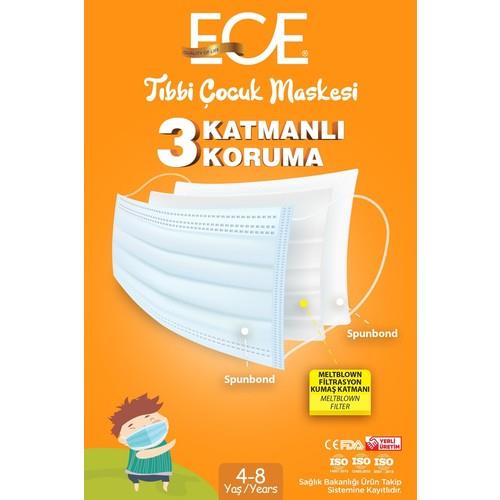 Ece Full Ultrasonik Meltblownlu Çocuk Maske 10lu