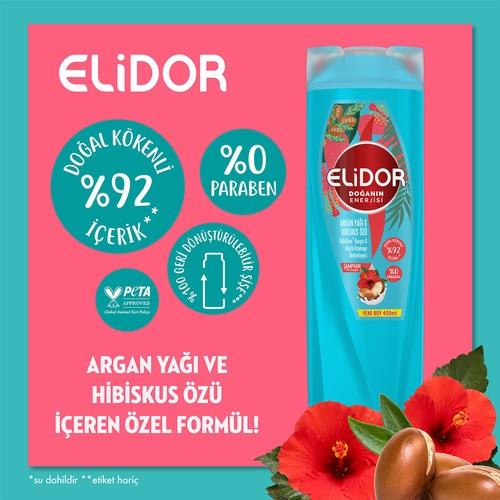 Elidor Doğanın Enerjisi Saç Bakım Şampuanı Argan Yağı & Hibiskus Özü 400 ml