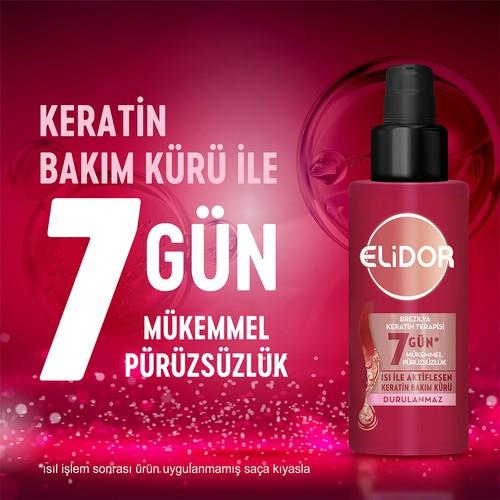 Elidor Isı İle Aktifleşen Keratin Bakım Kürü Brezilya Keratin Terapisi Hidrolize Keratin Marula Yağı E Vitamini 90 ml