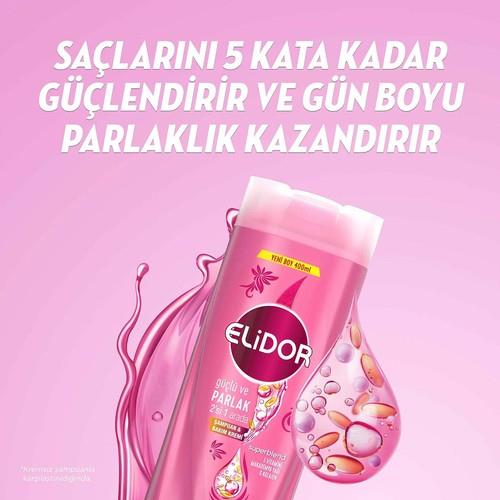 Elidor Superblend Saç Bakım Şampuanı Güçlü ve Parlak 400 ml + Serum Bakım Kremi 200 ml