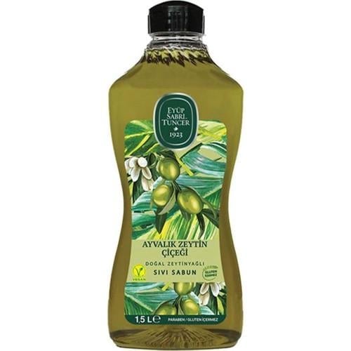 Eyüp Sabri Tuncer Doğal Zeytinyağlı Sıvı Sabun Ayvalık Zeytin Çiçeği Kokulu Parabensiz 1,5 L