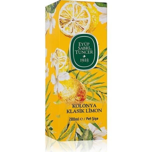 Eyüp Sabri Tuncer Limon Kokulu Kolonya 200 ml 80 Derece Pet Şişe Yerli Üretim Kaliteli