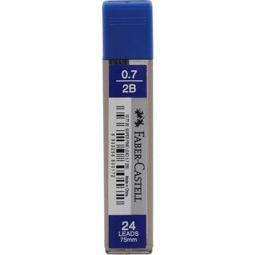 Faber Castell 24 Adet Mavi Kalem Uçları 75 mm 0.7 mm 2B Desensiz