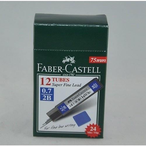 Faber Castell 24 Adet Mavi Kalem Uçları 75 mm 0.7 mm 2B Desensiz