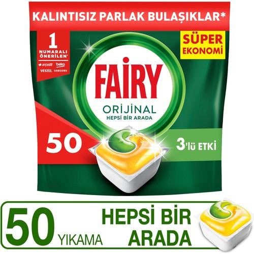 Fairy Hepsi Bir Arada Limon 50li Bulaşık Makinesi Kapsülü