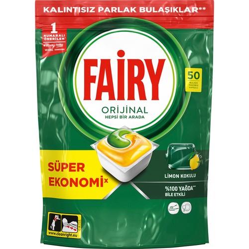 Fairy Hepsi Bir Arada Limon 50li Bulaşık Makinesi Kapsülü