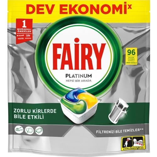 Fairy Platinum Bulaşık Makinesi Kapsülü 96 Yıkama Limon Kokulu