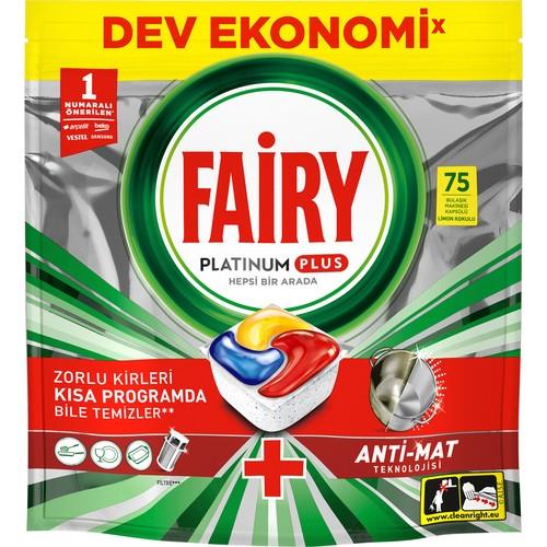 Fairy Platinum Plus Bulaşık Makinesi Deterjanı Tableti / Kapsülü 75 Yıkama