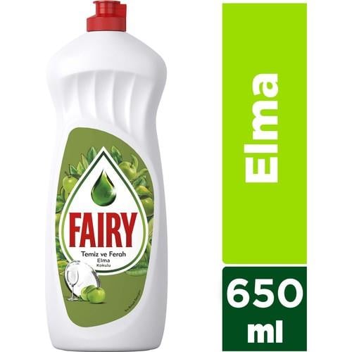 Fairy Temiz & Ferah Sıvı Bulaşık Deterjanı 650 ml Elma Kokulu