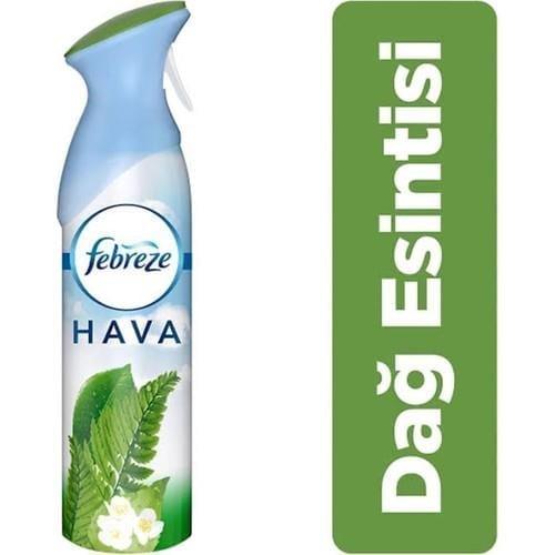 Febreze Oda Spreyi Dağ Esintisi Kokusuyla 300 ml Kalıcı Ferahlama Sağlar