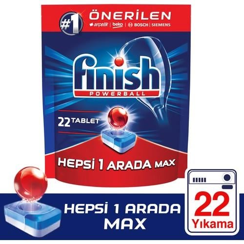 Finish Hepsi Bir Arada Bulaşık Makinesi Deterjanı Tableti 22 Yıkama