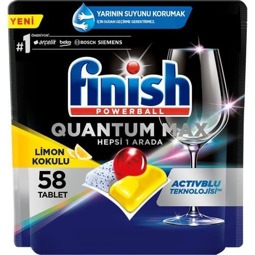 Finish Quantum Max Bulaşık Makinesi Deterjanı Tableti / Kapsülü Limonlu 58 Yıkama
