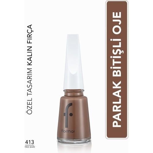 Flormar Klasik Parlak Bitişli Yüksek Pigmentli Oje (413 Tree Bark)