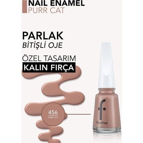 Flormar Parlak Oje (Pembe) - Nail Enamel - 456 Purr Cat - 8682536036160