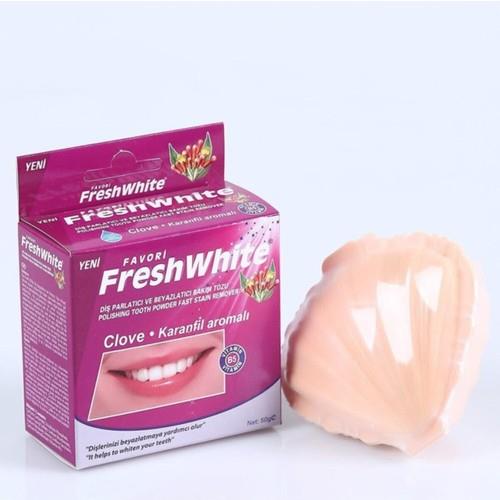 Fresh White Diş Bakım Tozu Karanfil Aromalı 50g B5 Vitamini İçerir Diş Etlerini Besler