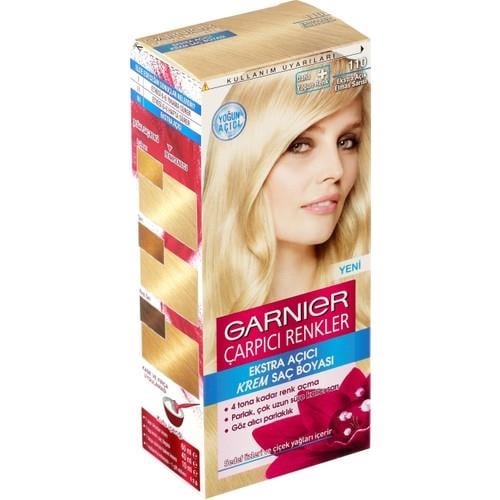 Garnier Amonyaksız Saç Boyası - Ekstra Açık Elmas Sarısı, Besleyici Meyve Yağları ile Zengin Renk ve %100 Beyaz Kapatma