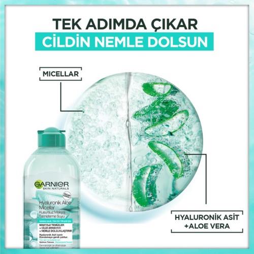 Garnier Hyaluronik Asitli Micellar Makyaj Temizleme Suyu 400 ml – Tüm Cilt Tipleri, Hassas Dahil, Arındırıcı ve Nemlendirici