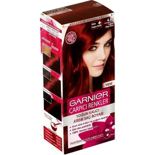 Garnier Kalıcı Krem Saç Boyası 60 ml – Amonyaksız, Bitkisel Yağlı, Yoğun Kızıl Ton ve Uzun Süreli Parlaklık