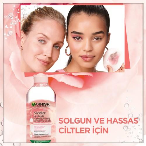 Garnier Micellar Gül Suyu Makyaj Temizleme Suyu 400 ml Hassas Ciltlere Arındırıcı ve Işıltı Etkili