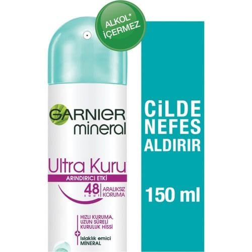Garnier Mineral Ultra Kuru Sprey Deodorant 150ML
