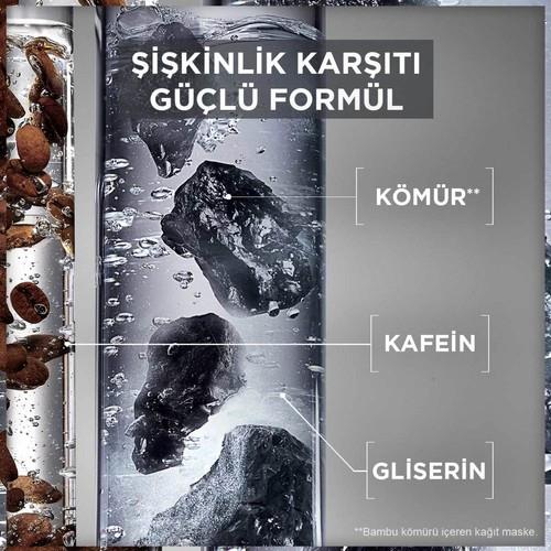 Garnier Şişkinlik Karşıtı Göz Maskesi – Kömür ve Kafeinli, Parfümsüz Vegan Formül, 15 Dakikada Etkili Tekli 1 Adet