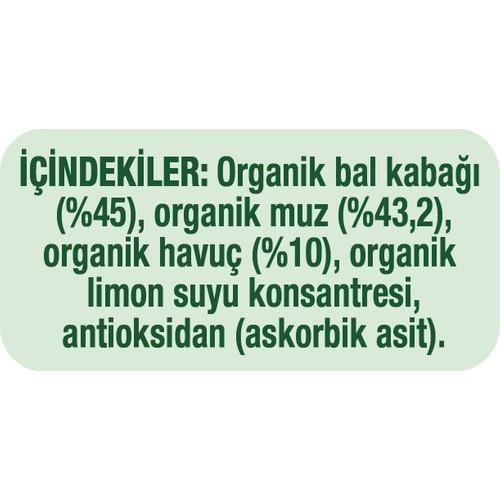 Gerber Organik Muzlu Havuçlu Bal Kabağı Püresi 90 gr