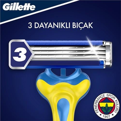 Gillette Blue3 Kullan At Tıraş Bıçağı Fenerbahçe Taraftar Paketi 6lı