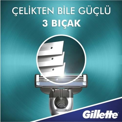 Gillette Mach-3 Makina +5 Yedek (Yeni)