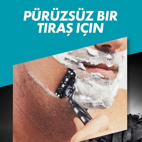 Gillette Mach3 Charcoal Yedekli Erkek Tıraş Makinesi – Paslanmaz Çelik Bıçak, Pürüzsüz ve Konforlu Tıraş, 1 Adet