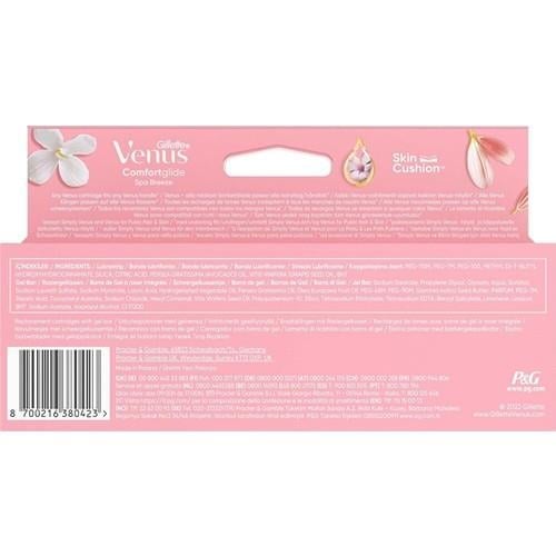 Gillette Venus Comfortglide SpaBreeze Kadın Tıraş Bıçağı Yedekleri - 6 Adet Jel Çubuklu, Kayganlık ve Konfor Sunar