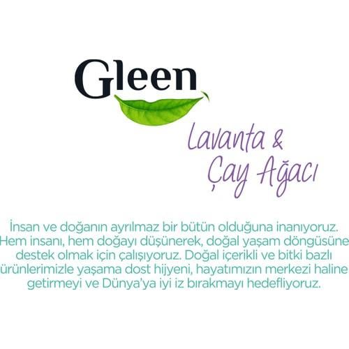 Gleen Organik İçerikli Vegan 1 lt Lavanta-Çay Ağacı Elde Bulaşık Deterjanı