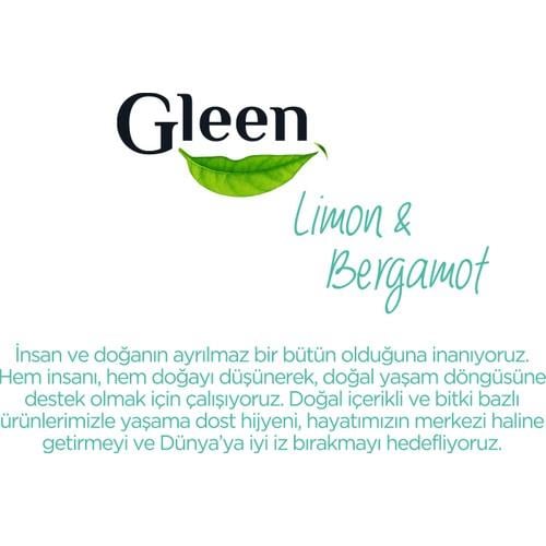 Gleen Organik İçerikli Vegan 1 lt Limon-Bergamot Elde Bulaşık Deterjanı