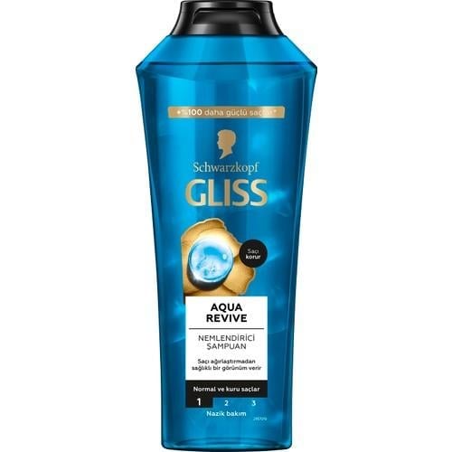 Gliss Aqua Revive Hyalüron & Deniz Yosunu Özlü Nemlendirici Şampuan 400 ml Normal ve Kuru Saçlar