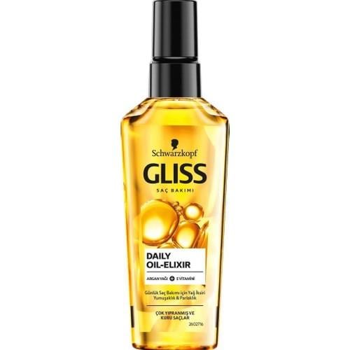 Gliss Saç Bakım Yağı 75 ml Argan Yağı ve Amino Asitlerle Yıpranmış Saçlar için Onarıcı
