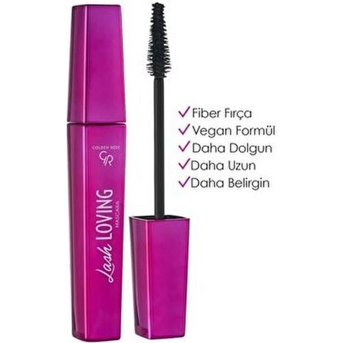 Golden Rose Lash Loving Maskara Hacim Verici ve Kıvırma Etkili 12 ml Siyah Renkli