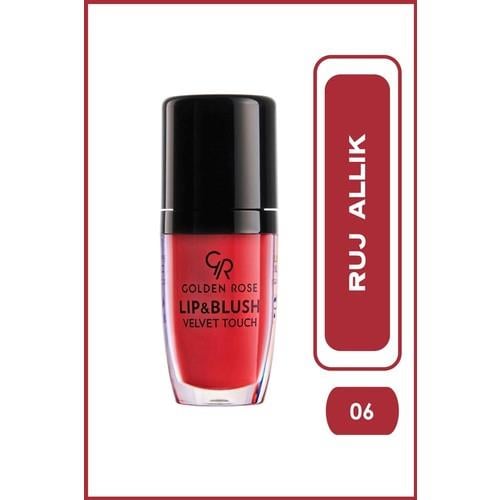 Golden Rose Lip & Blush Velvet Touch No: 06 Real Red - Ruj & Allık - 8691190762063
