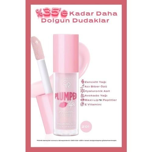 Golden Rose Plumped Lips Lip Plumping Gloss No: 201 - Dolgunlaştırıcı Dudak Parlatıcısı - 8691190528478