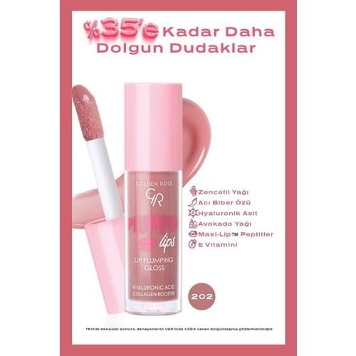 Golden Rose Plumped Lips Lip Plumping Gloss No: 202 - Dolgunlaştırıcı Dudak Parlatıcısı - 8691190528485