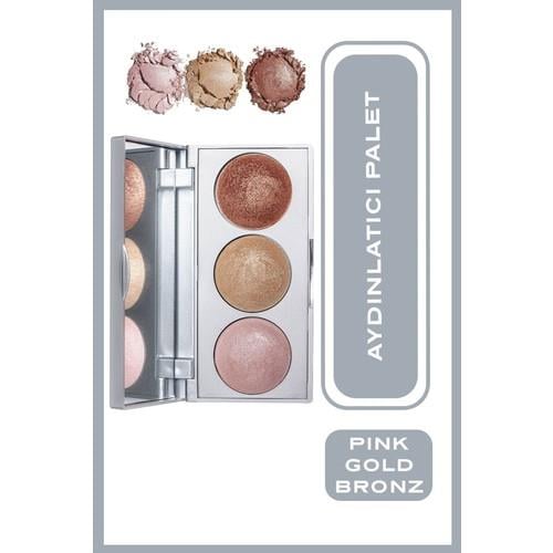 Golden Rose Strobing Likit Aydınlatıcı Palet – Pembe, Altın, Bronz Tonlarda Işıltılı ve Aydınlık Makyaj Etkisi