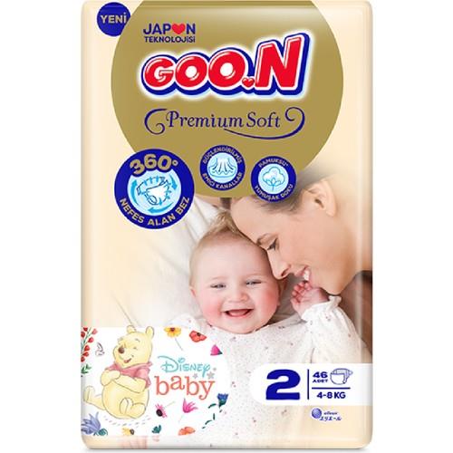 Goo.N Premium Soft 2 Numara Süper Yumuşak Bant Bebek Bezi - 46 Adet