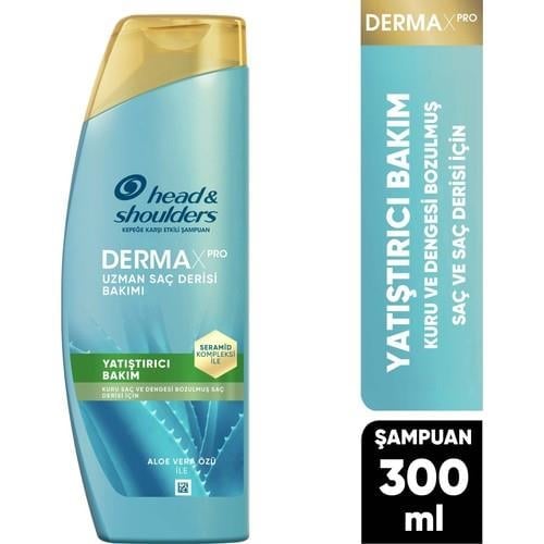 Head&Shoulders DermaXPRO Yatıştırıcı Kepek Karşıtı Şampuan Aloe Vera Özü ve Seramid ile 300ml